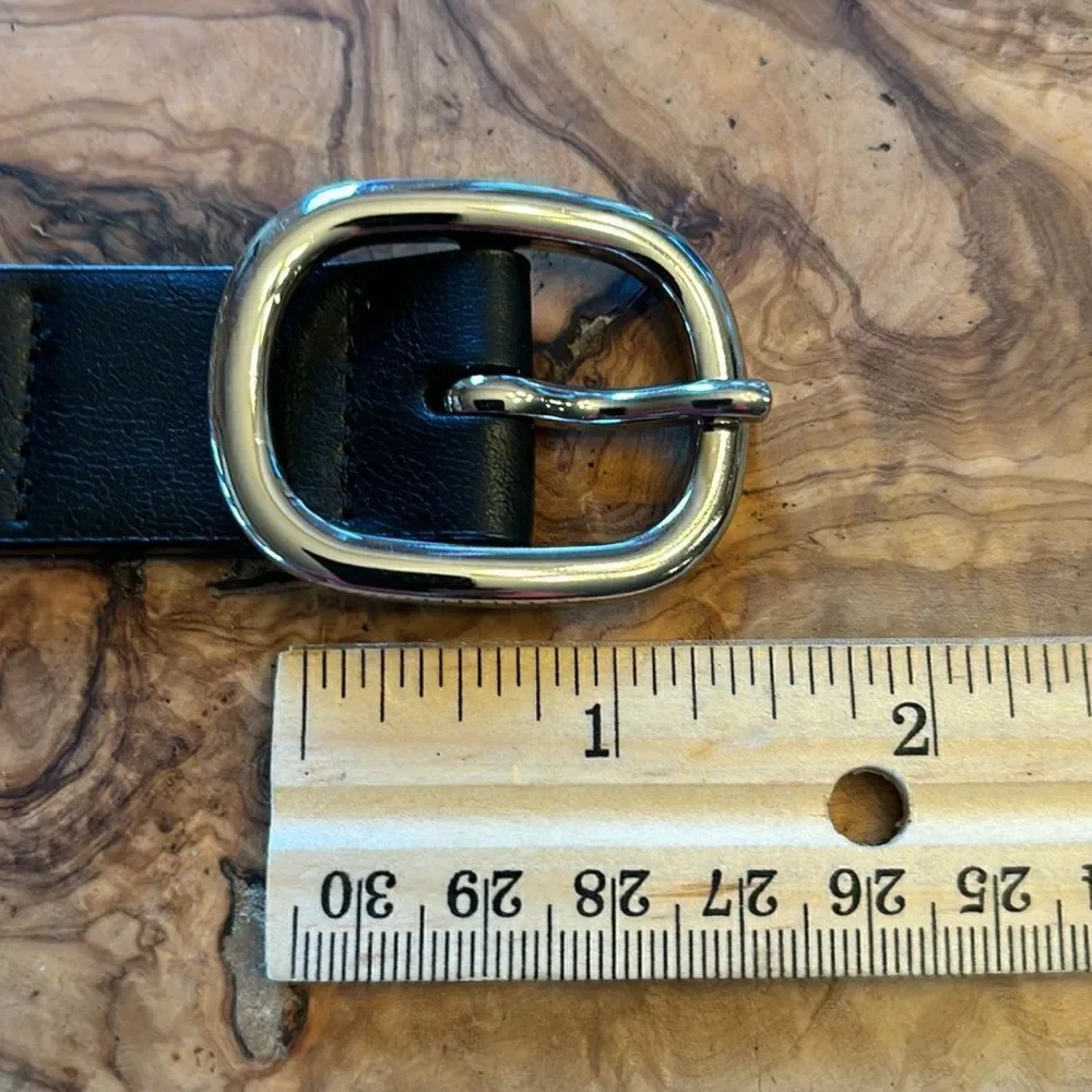 Talbots Vegan Black Braided Belt - M